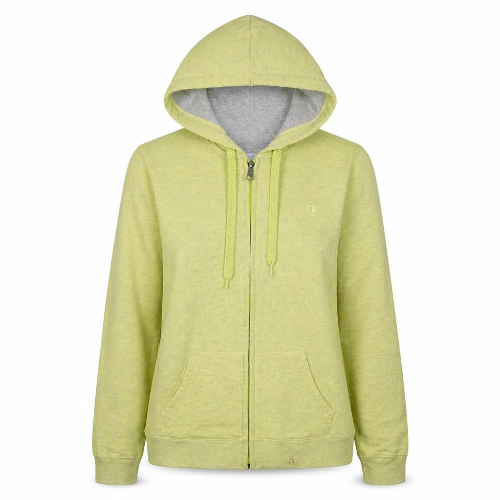 Womens UK Size M Champion Yellow Full Zip Hoodie