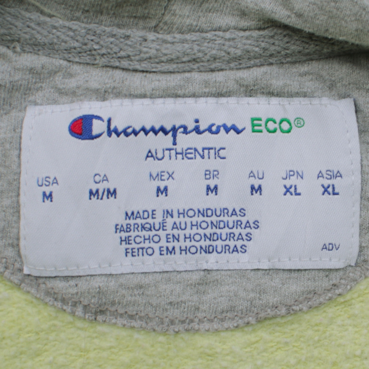Womens UK Size M Champion Yellow Full Zip Hoodie