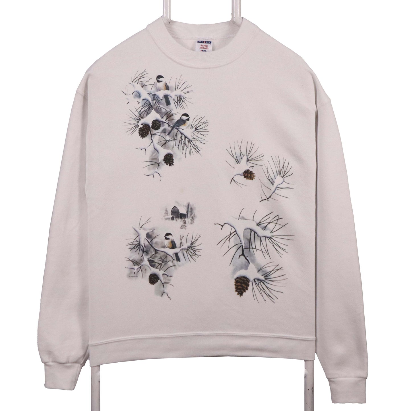 Womens UK Size M JERZEES Beige Pullover Sweatshirt