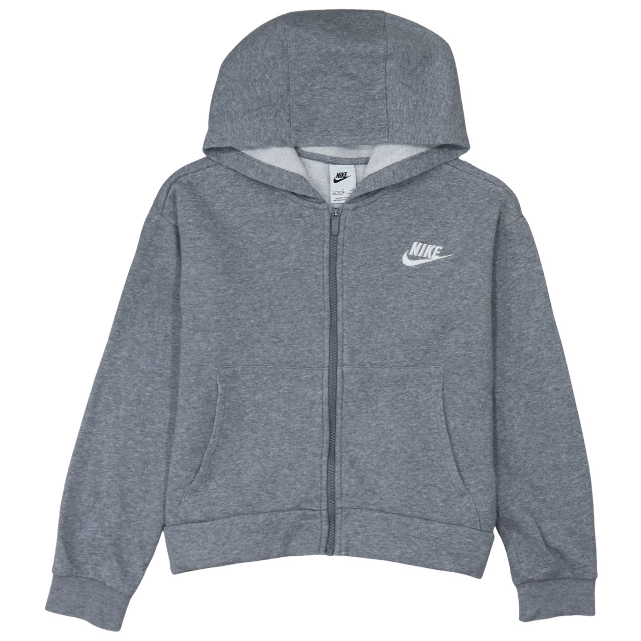 Boys UK Size L Nike Grey Full Zip Hoodie