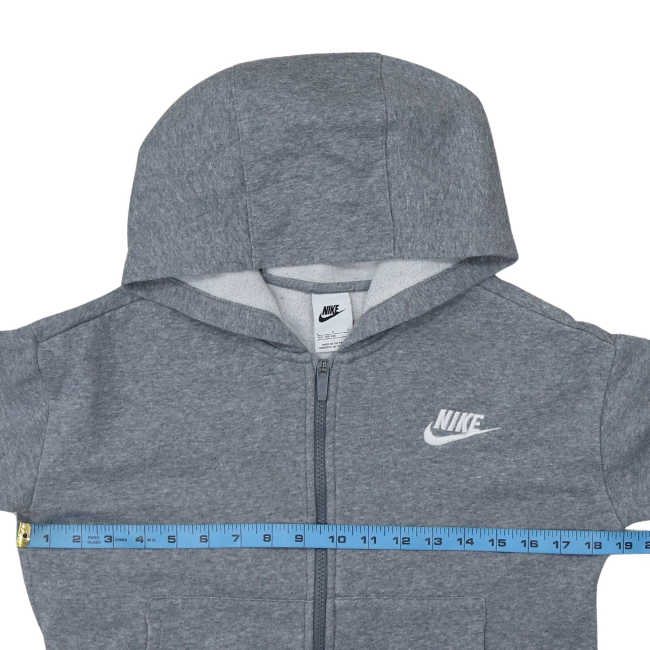 Boys UK Size L Nike Grey Full Zip Hoodie