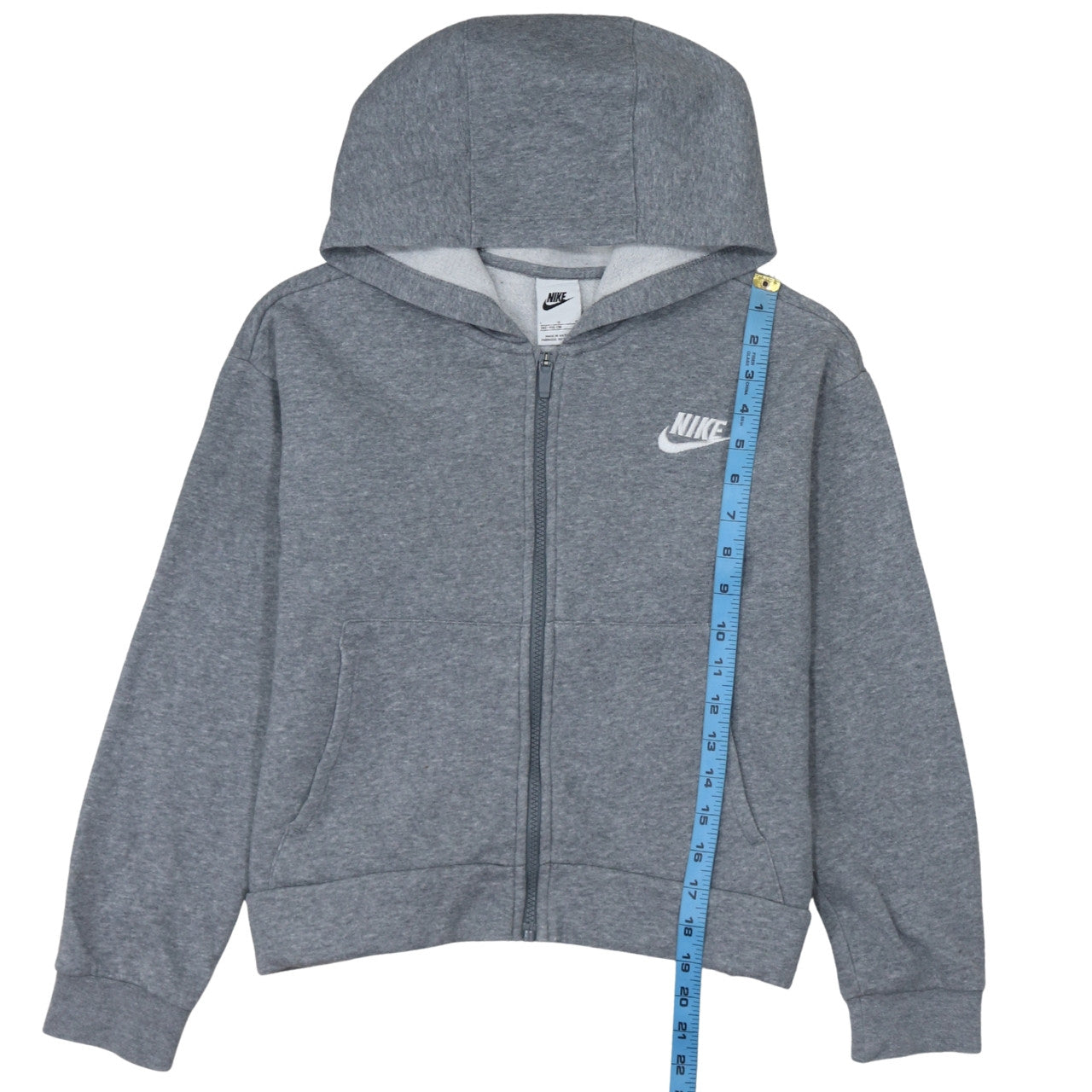 Boys UK Size L Nike Grey Full Zip Hoodie