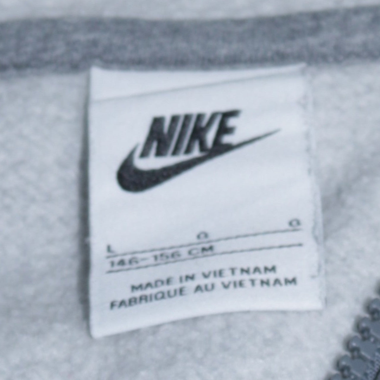 Boys UK Size L Nike Grey Full Zip Hoodie