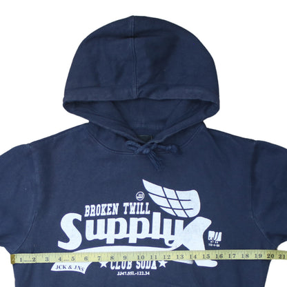 Mens UK Size M JACK & JONES Blue Pullover Hoodie