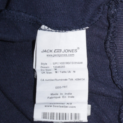 Mens UK Size M JACK & JONES Blue Pullover Hoodie