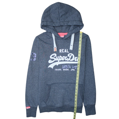 Womens UK Size M Superdry Grey Pullover Hoodie