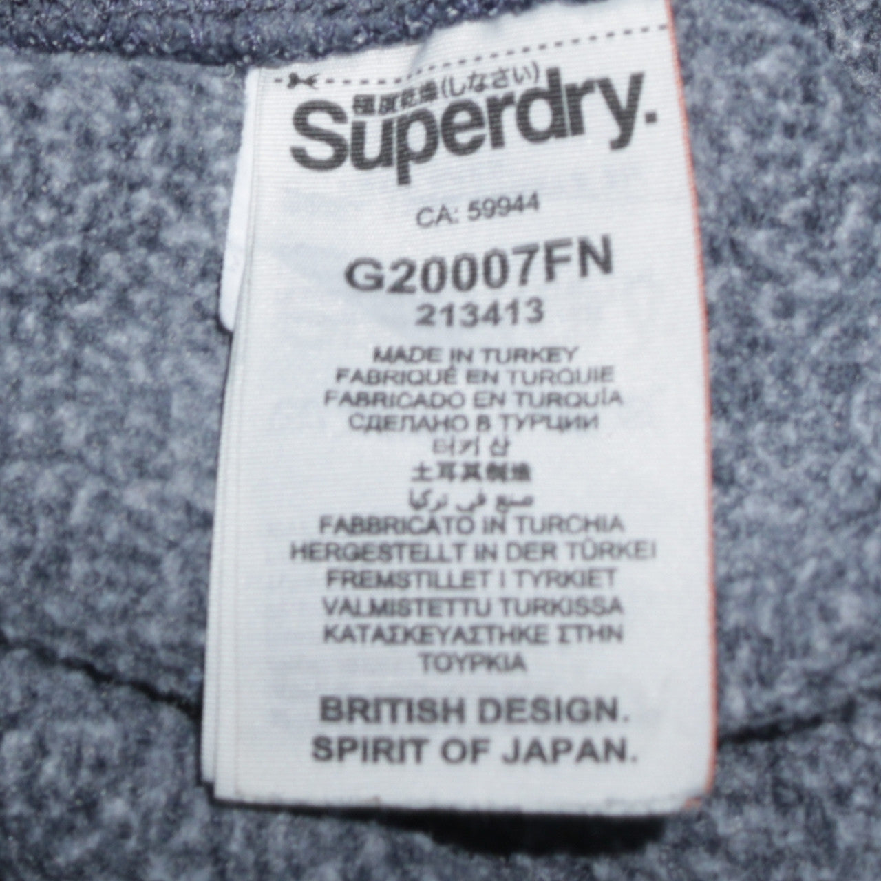 Womens UK Size M Superdry Grey Pullover Hoodie