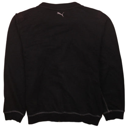 Puma Boys Black Full Zip Sweatshirt Size 12 Years Logo Fleece