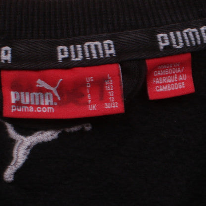 Puma Boys Black Full Zip Sweatshirt Size 12 Years Logo Fleece