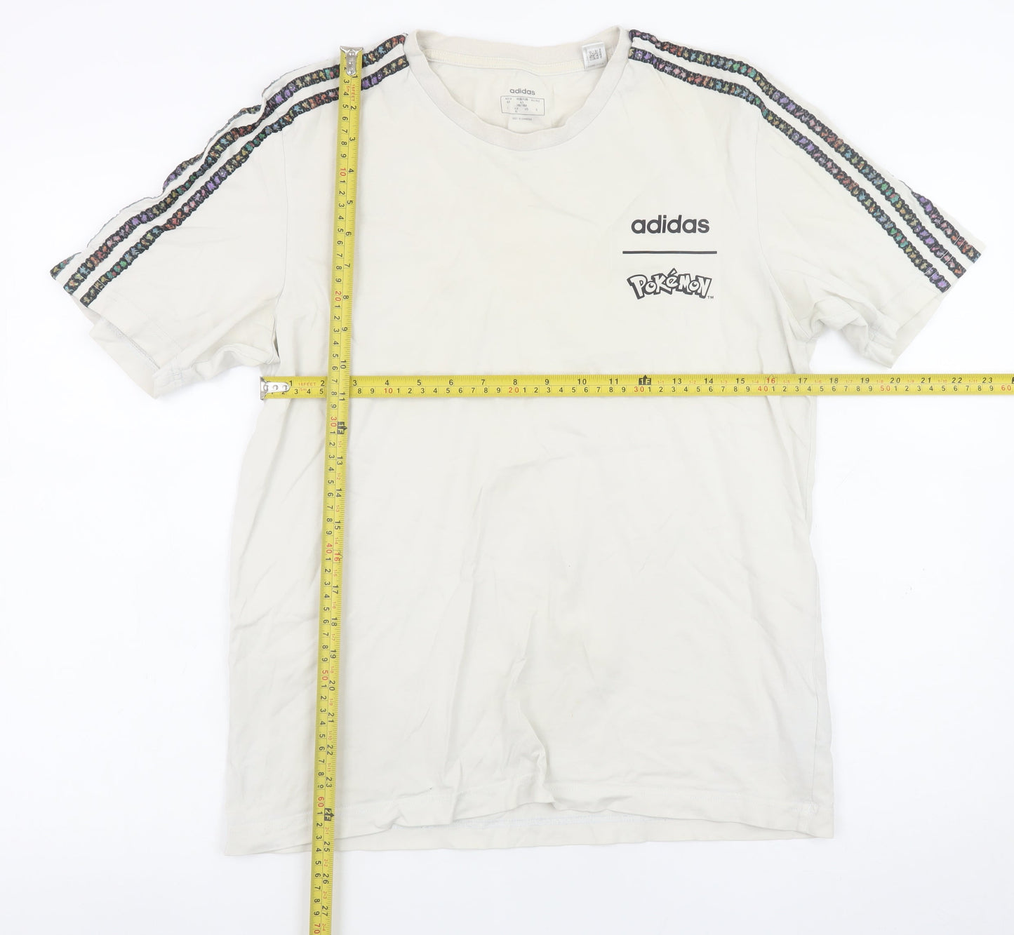 Mens UK Size L adidas Beige  T-Shirt