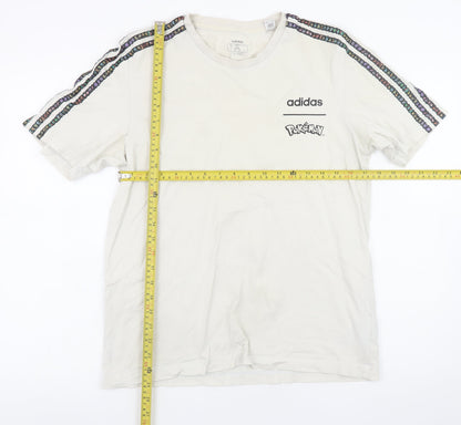 Mens UK Size L adidas Beige  T-Shirt