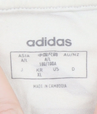 Mens UK Size L adidas Beige  T-Shirt