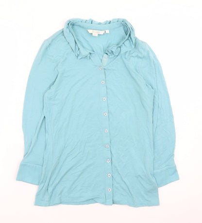Womens UK Size 8 Boden Blue Basic Button-Up