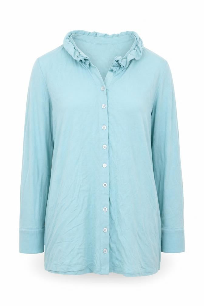 Womens UK Size 8 Boden Blue Basic Button-Up