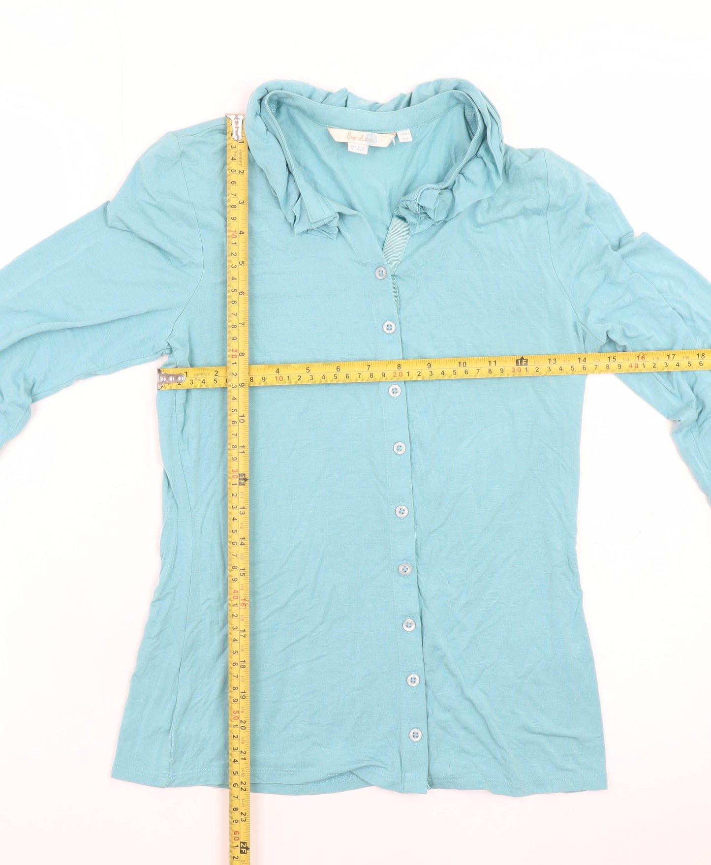 Womens UK Size 8 Boden Blue Basic Button-Up