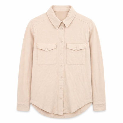 Womens UK Size M Reiss Beige Basic Button-Up