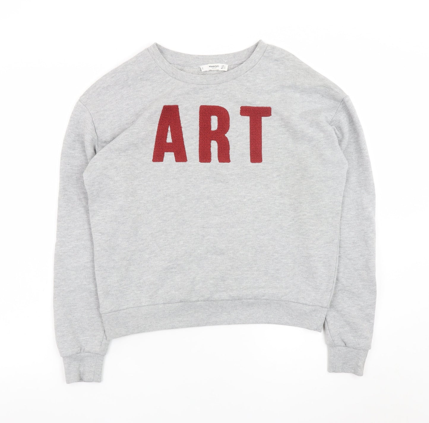 Womens UK Size XS Mango Grey Pullover Sweatshirt
