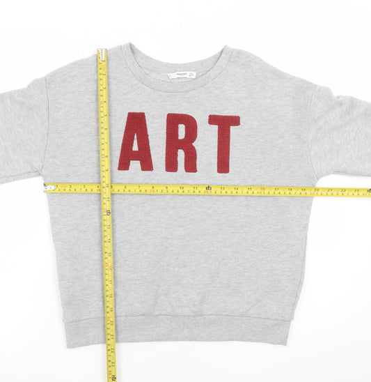 Womens UK Size XS Mango Grey Pullover Sweatshirt