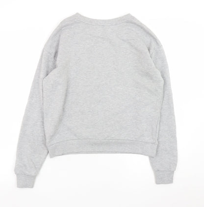 Womens UK Size XS Mango Grey Pullover Sweatshirt