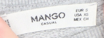 Womens UK Size XS Mango Grey Pullover Sweatshirt