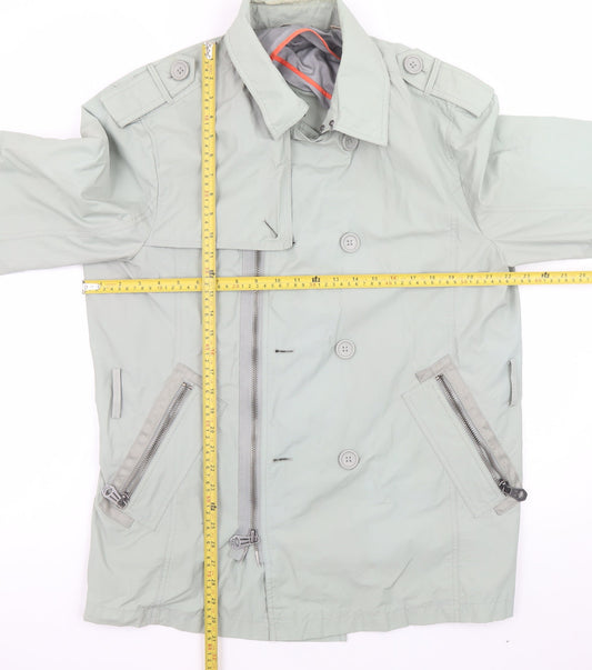 DKNY Jeans Men's Grey Cotton Nylon Trench Jacket XL