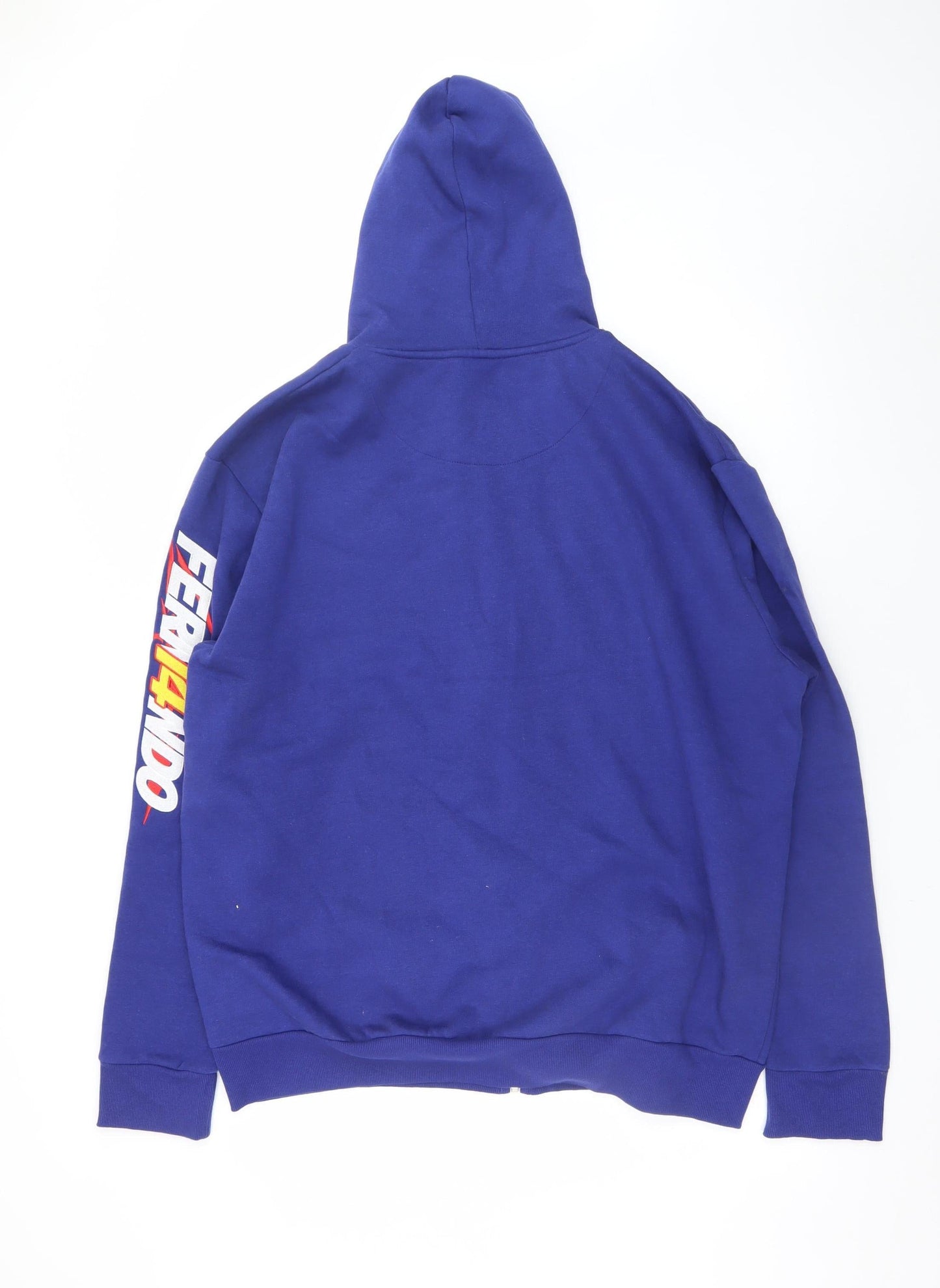 Mens UK Size 2XL McLaren Blue Full Zip Hoodie