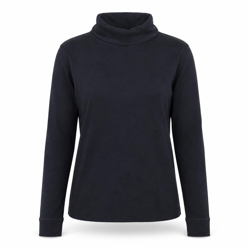 Mountain Warehouse Womens Black Roll Neck Long Sleeve Cotton Top UK14