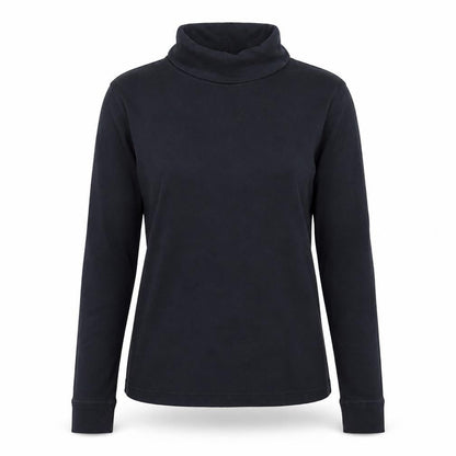 Mountain Warehouse Womens Black Roll Neck Long Sleeve Cotton Top UK14