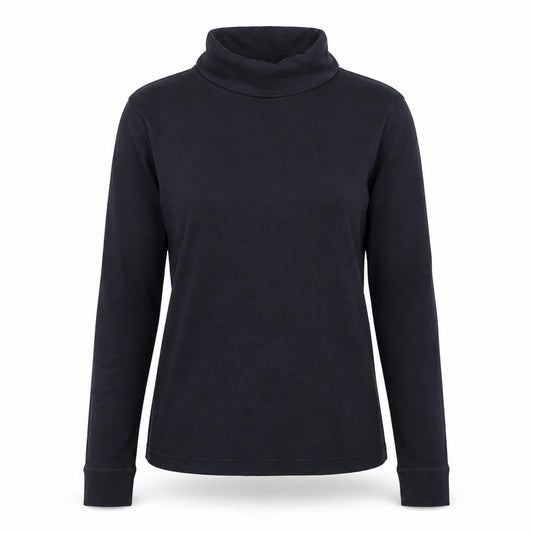 Mountain Warehouse Womens Black Roll Neck Long Sleeve Cotton Top UK14