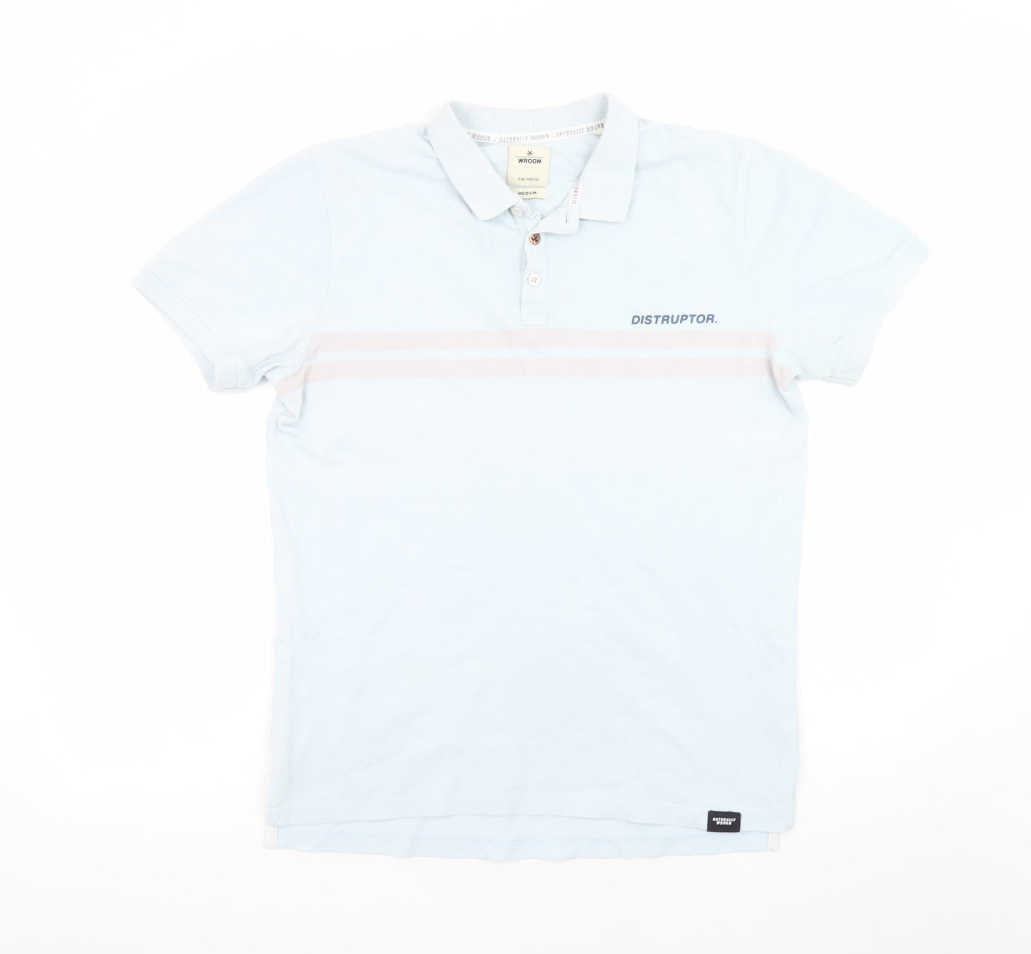 Mens UK Size M WROGN 100% Cotton Polo Shirt