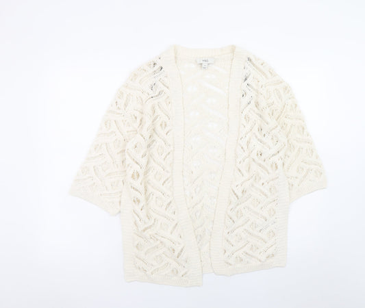 Womens UK Size XS Marks and Spencer Ivory Cardigan Jumper