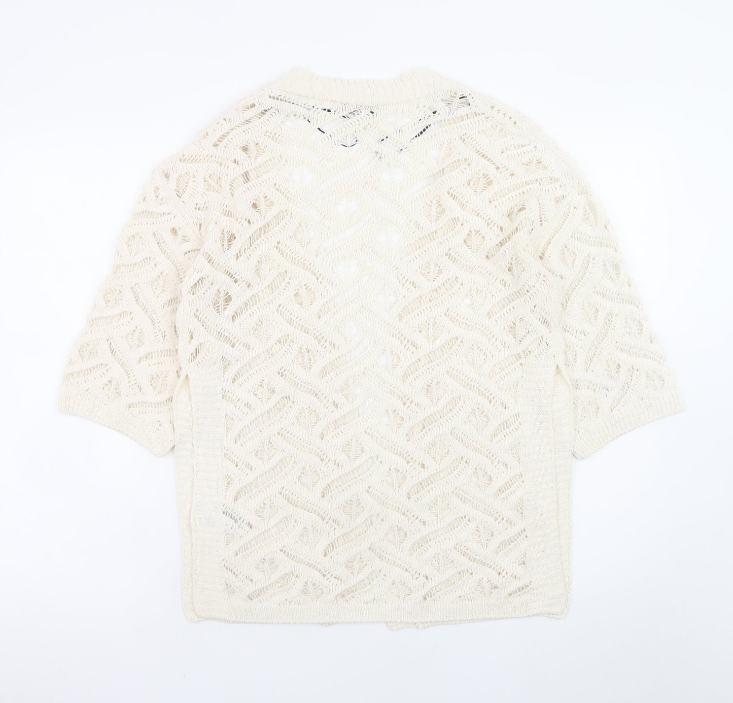 Womens UK Size XS Marks and Spencer Ivory Cardigan Jumper