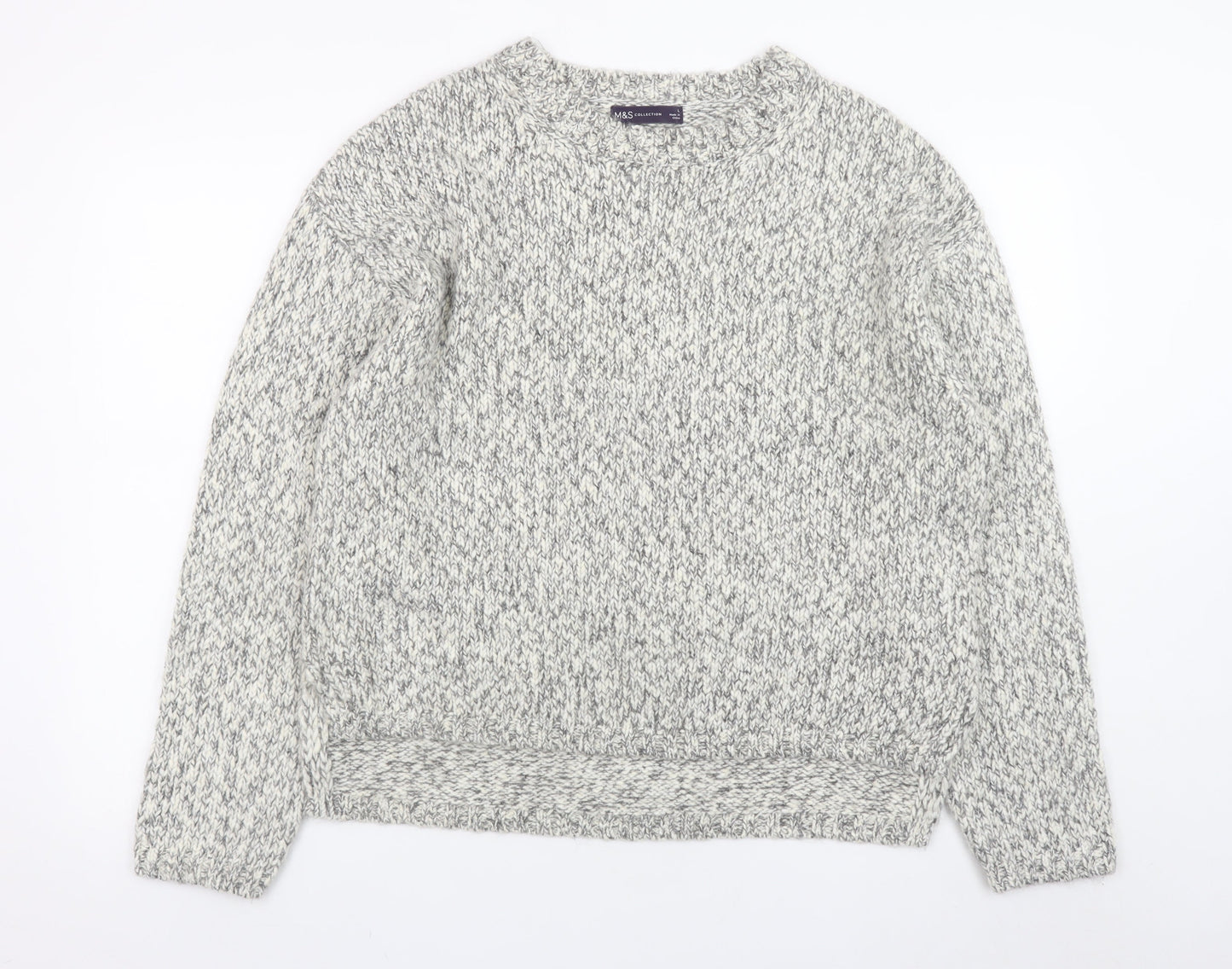 Mens UK Size L Marks and Spencer Grey Pullover Jumper