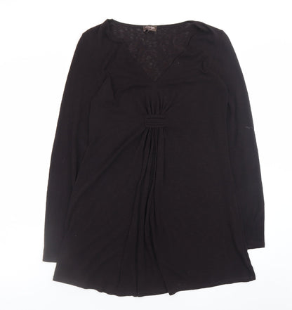 Phase Eight Women’s Black L A-Line V-Neck Jersey Dress