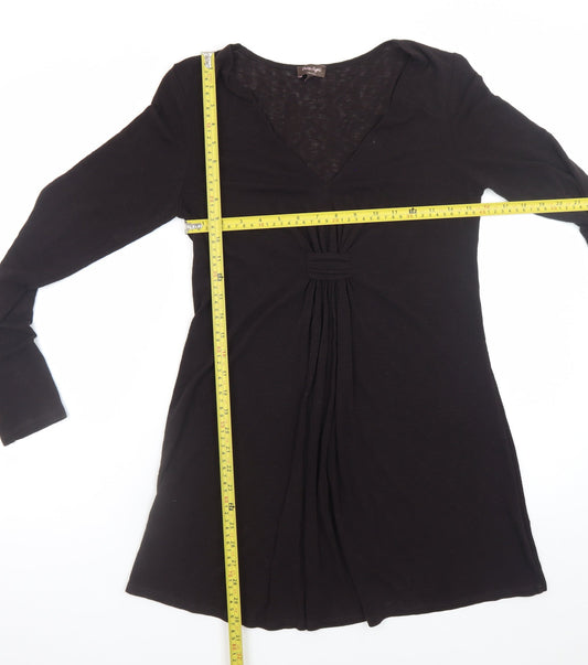 Phase Eight Women’s Black L A-Line V-Neck Jersey Dress