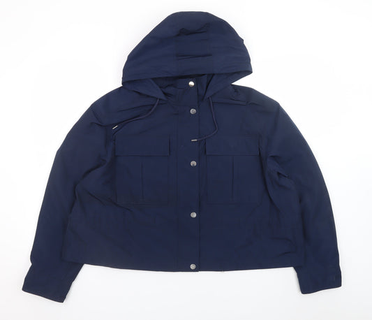 Womens UK Size 18 Marks and Spencer Blue Anorak Coat