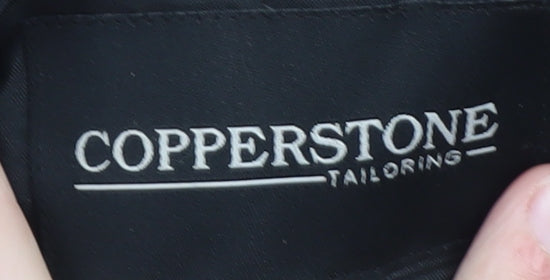 Mens UK Size M Copperstone Tailoring Black Overcoat