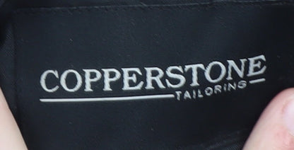 Mens UK Size M Copperstone Tailoring Black Overcoat