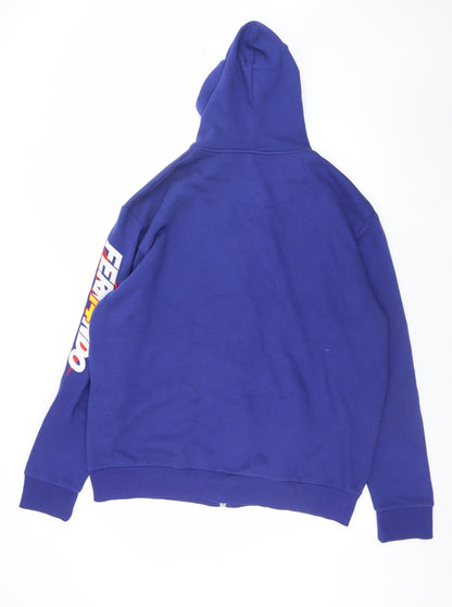 Mens UK Size 2XL McLaren Blue Full Zip Hoodie