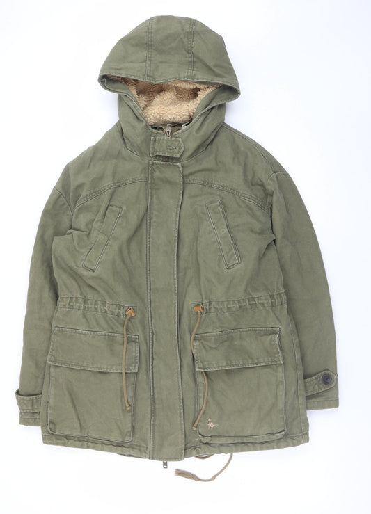 Womens UK Size 10 Jack Wills Green Parka Coat