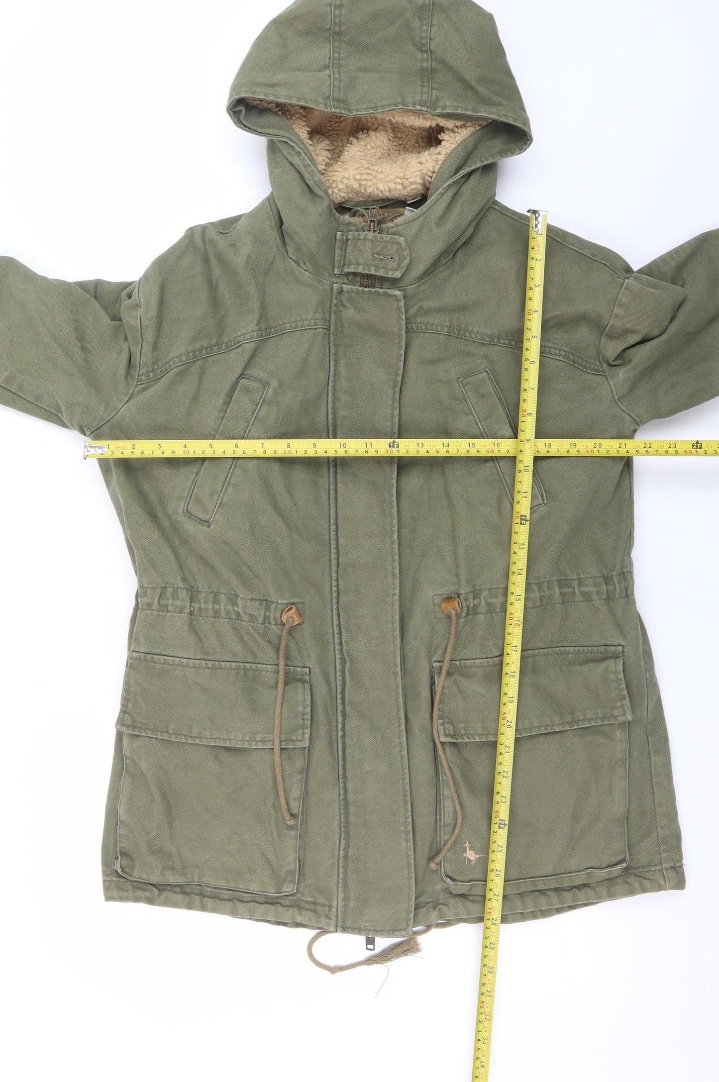 Womens UK Size 10 Jack Wills Green Parka Coat