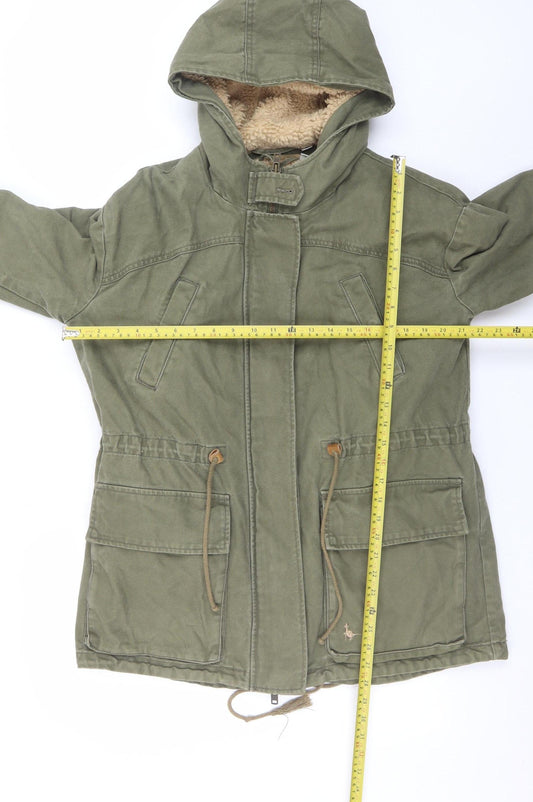 Womens UK Size 10 Jack Wills Green Parka Coat
