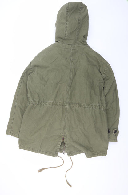 Womens UK Size 10 Jack Wills Green Parka Coat