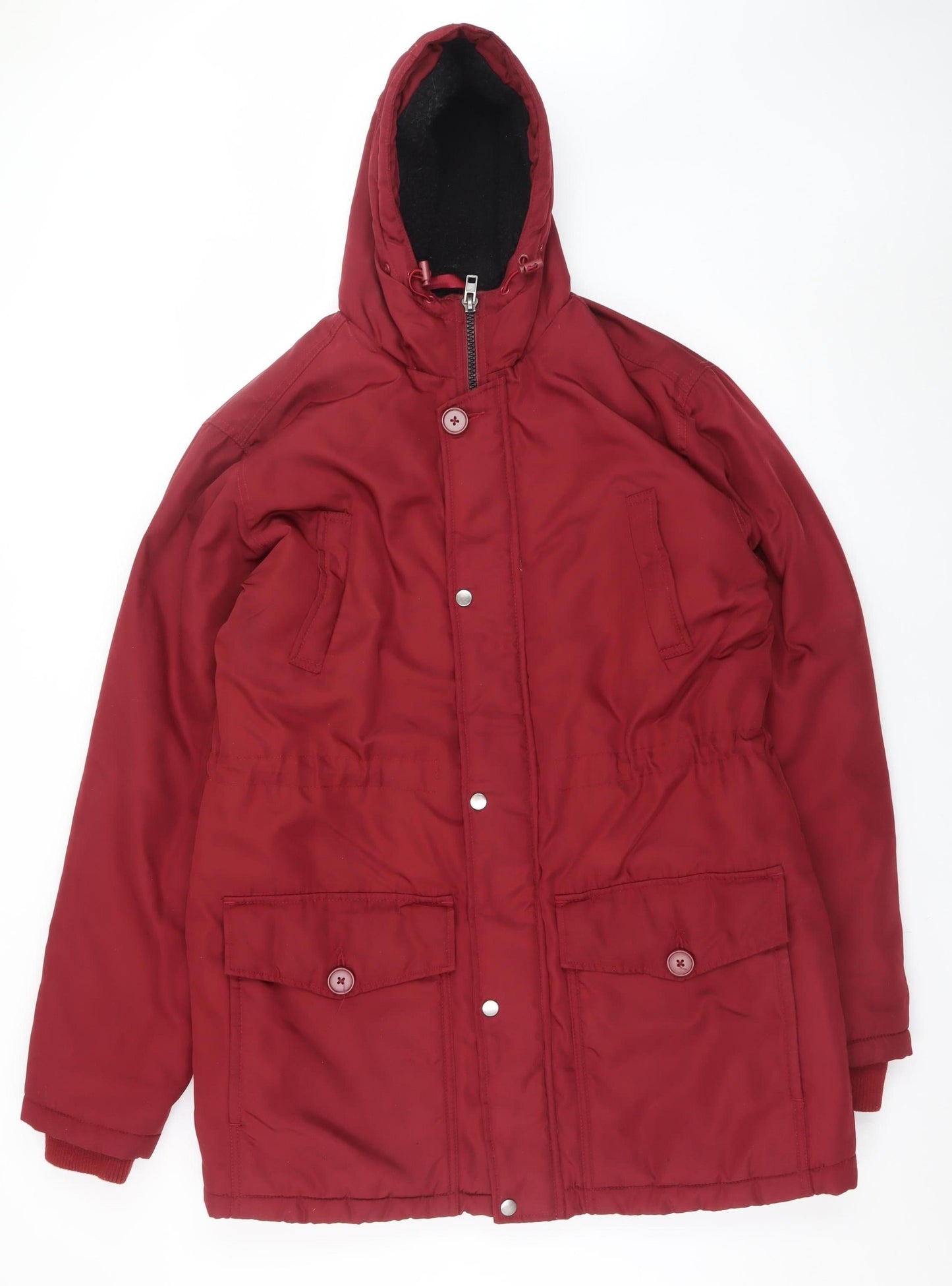 Unisex Adults UK Size L Jacamo Red Parka Coat