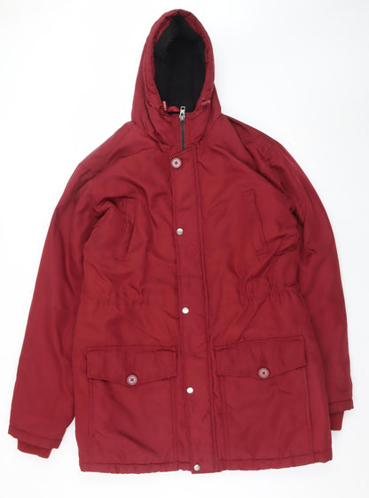 Unisex Adults UK Size L Jacamo Red Parka Coat