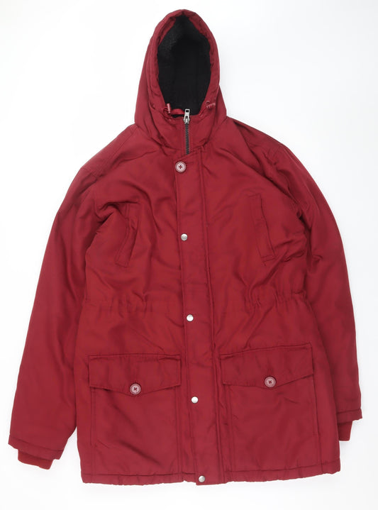 Unisex Adults UK Size L Jacamo Red Parka Coat