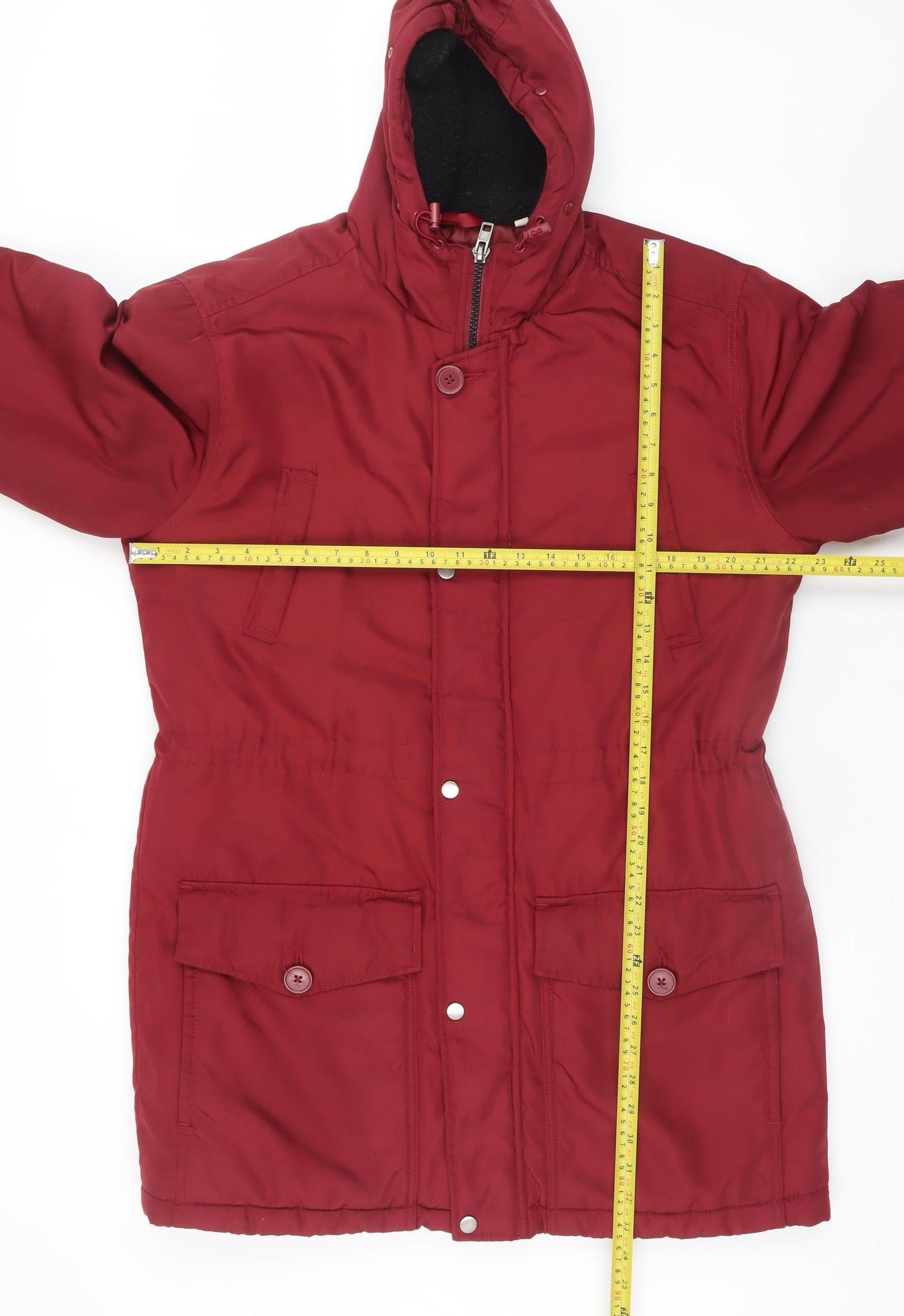 Unisex Adults UK Size L Jacamo Red Parka Coat