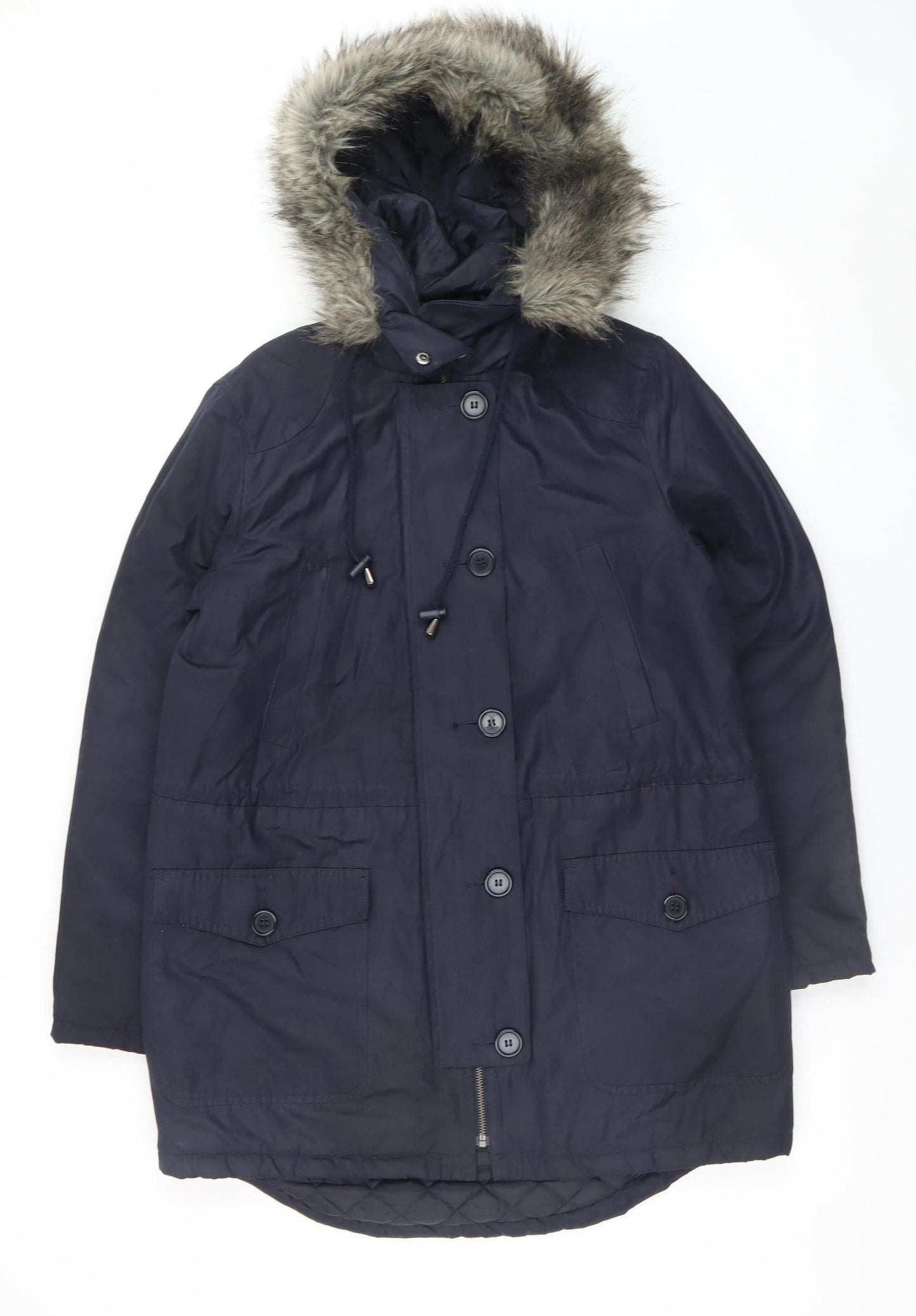 Womens UK Size M Great Plains Blue Parka Coat
