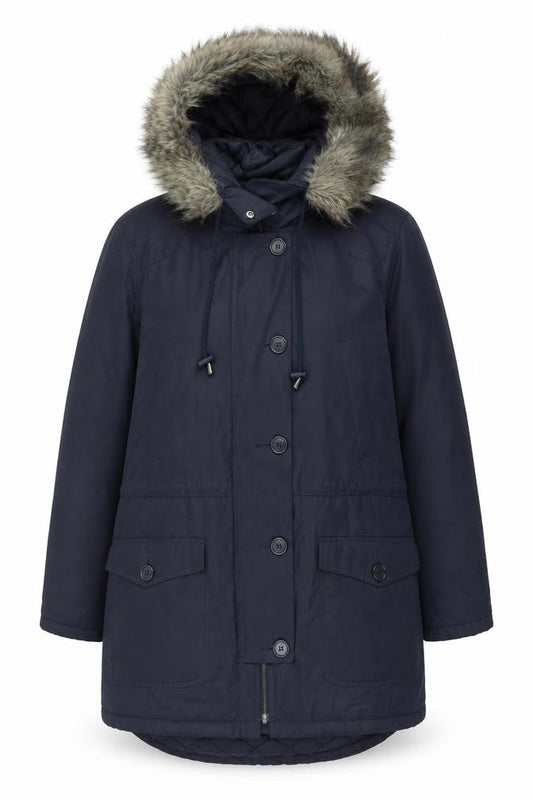 Womens UK Size M Great Plains Blue Parka Coat