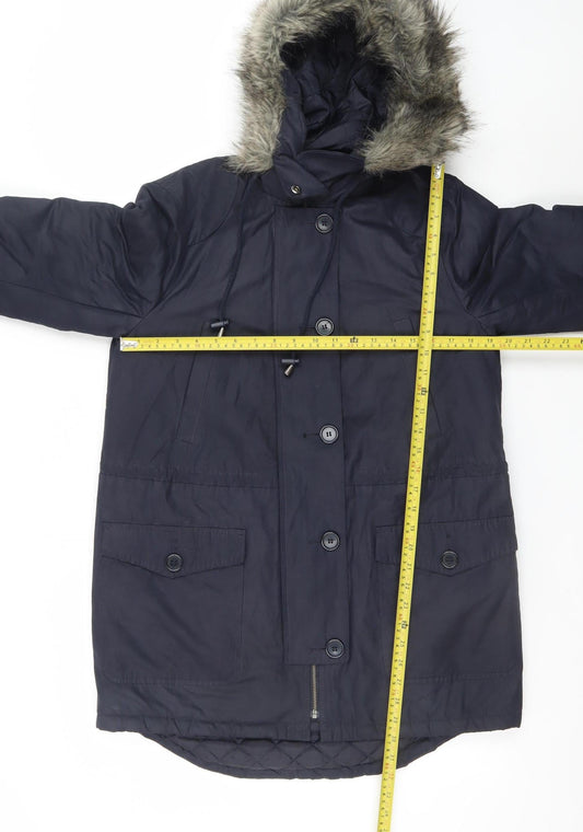 Womens UK Size M Great Plains Blue Parka Coat